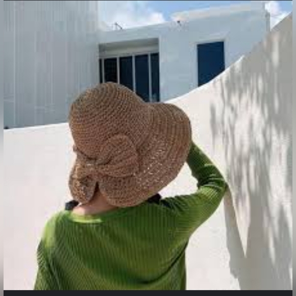 Bundle-Summer Sombrero -Straw Crochet Sun or Beach Hat, Handmade Vintage main image 14
